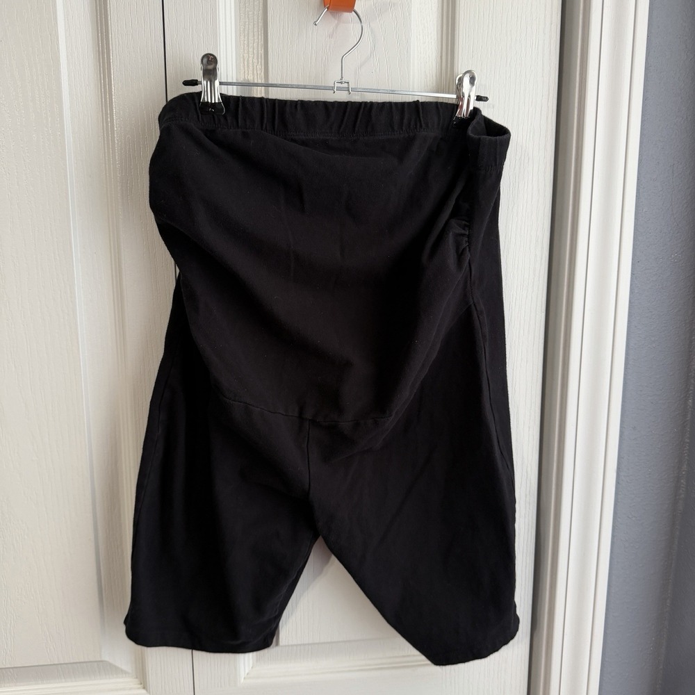 Torrid Black Over The Belly Panel Maternity Bike Shorts Women's Size 1X Travel